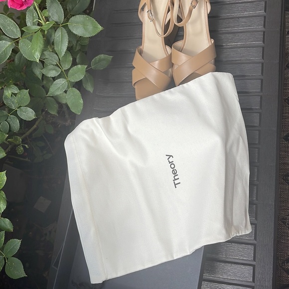 Theory - Platform Wedge Sandal in Leather - Dark Nude Size: 10 - Picture 16 of 16